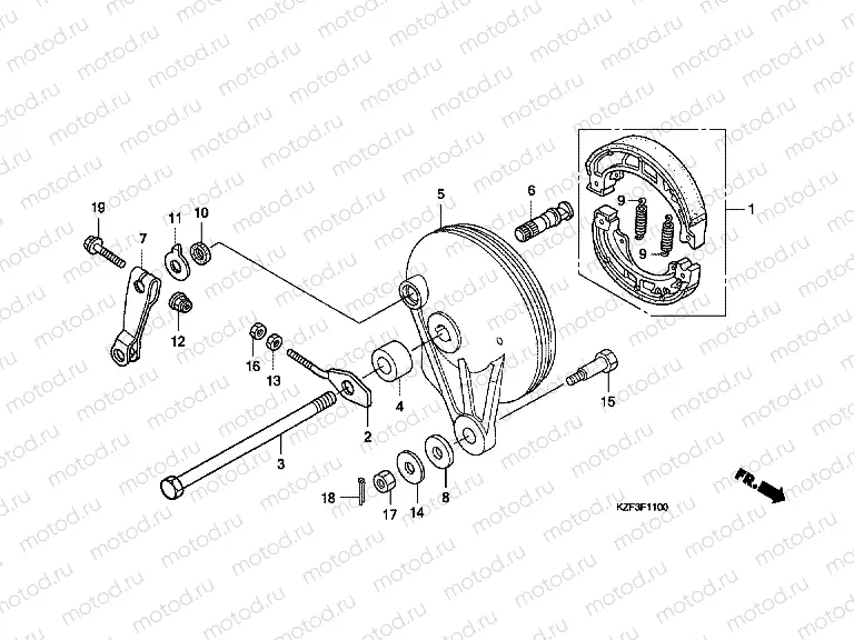 F-11 REAR BRAKE PANEL