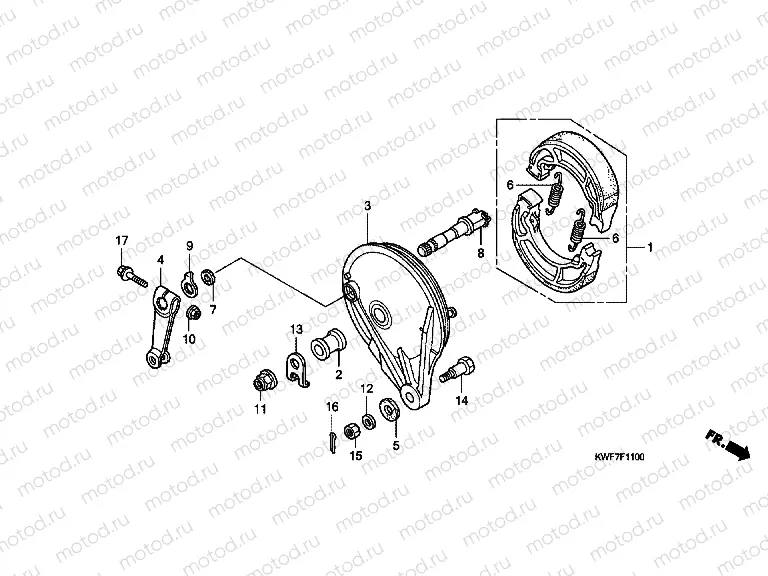 F-11 REAR BRAKE PANEL