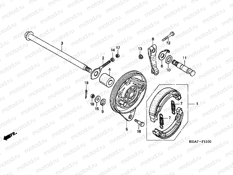 F-11 REAR BRAKE PANEL