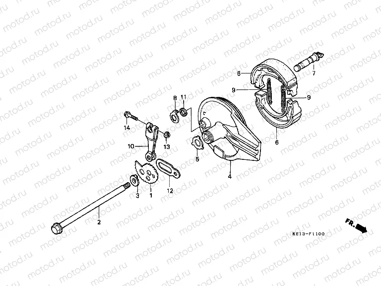 F-11 REAR BRAKE PANEL