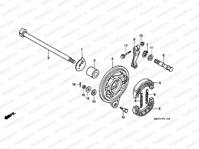 F-11 REAR BRAKE PANEL