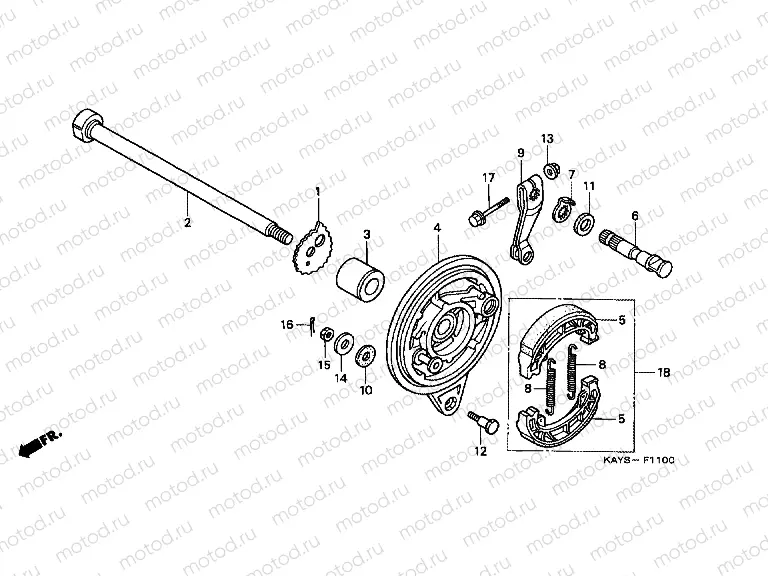 F-11 REAR BRAKE PANEL
