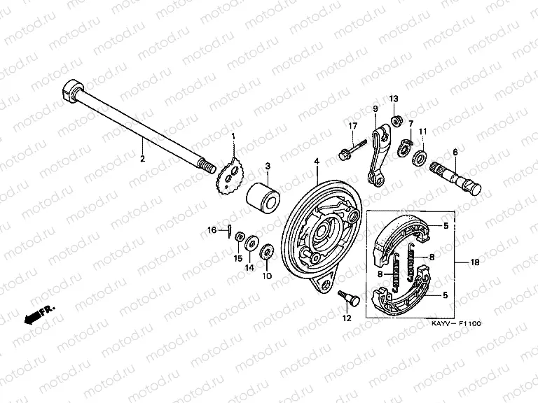 F-11 REAR BRAKE PANEL