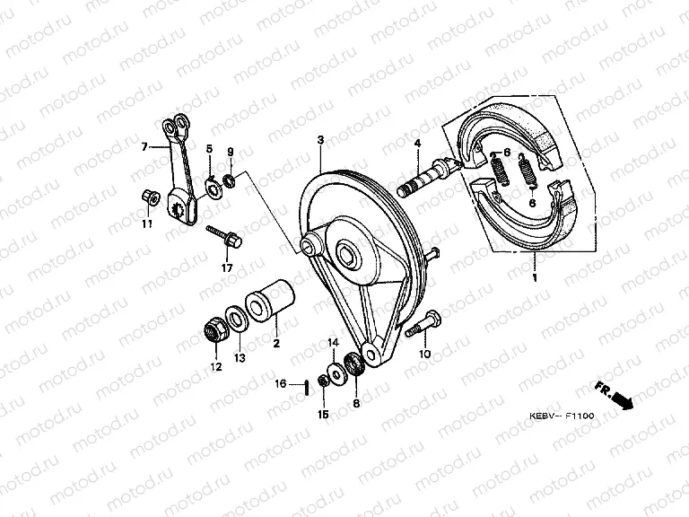 F-11 REAR BRAKE PANEL