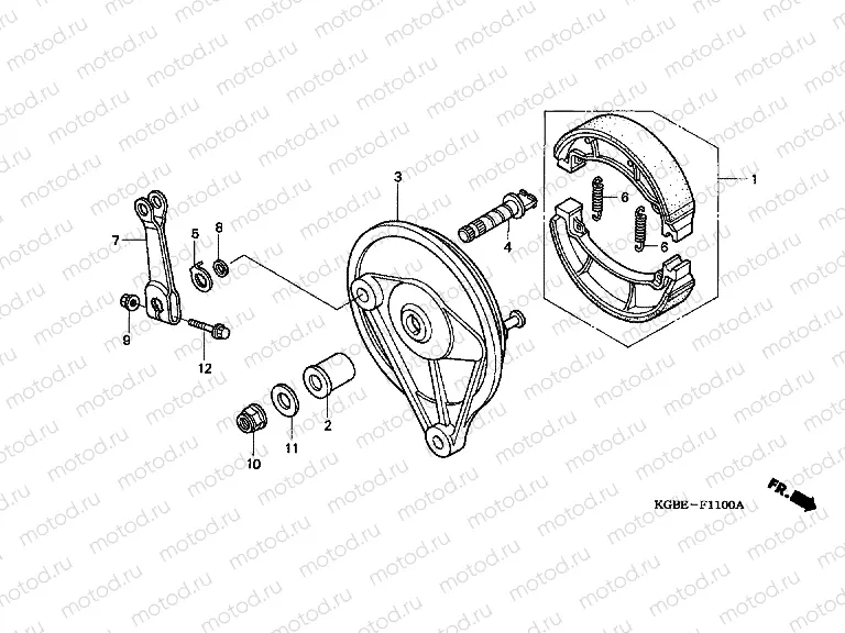F-11 REAR BRAKE PANEL