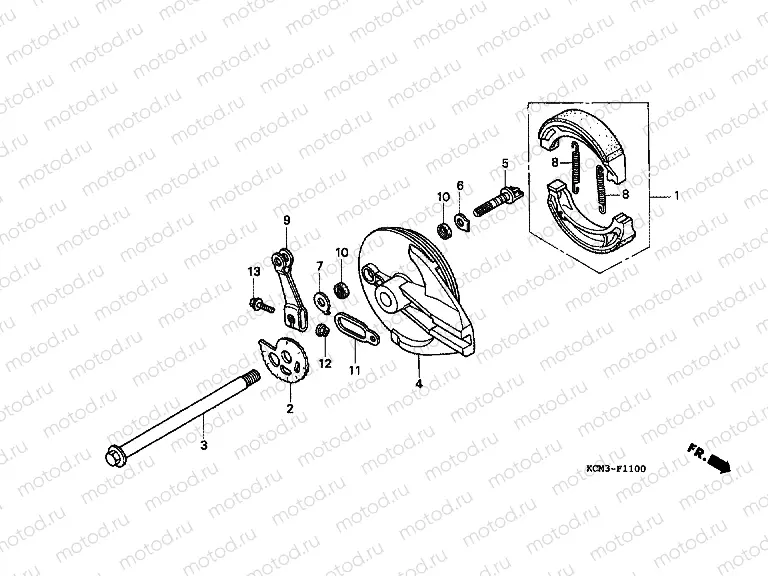 F-11 REAR BRAKE PANEL