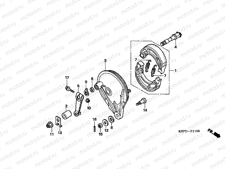 F-11 REAR BRAKE PANEL