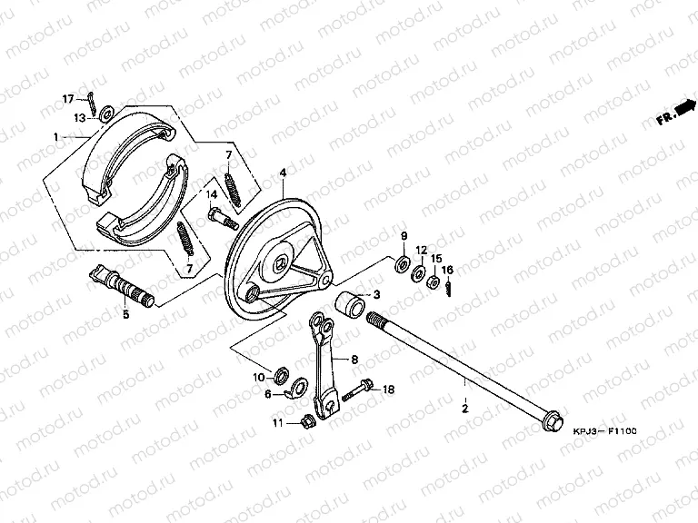 F-11 REAR BRAKE PANEL
