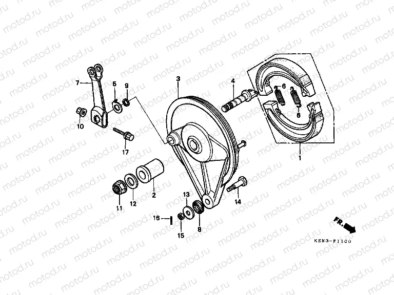 F-11 REAR BRAKE PANEL
