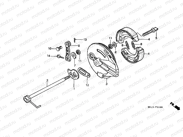 F-11 REAR BRAKE PANEL