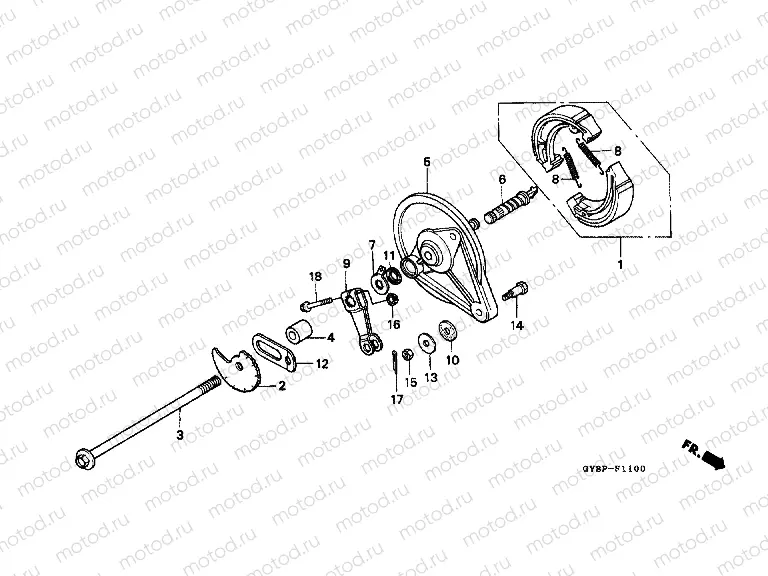 F-11 REAR BRAKE PANEL