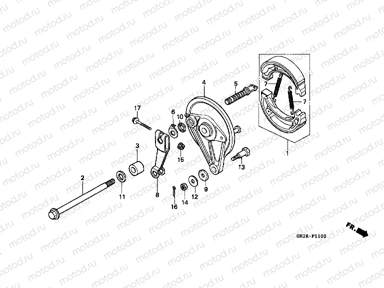 F-11 REAR BRAKE PANEL
