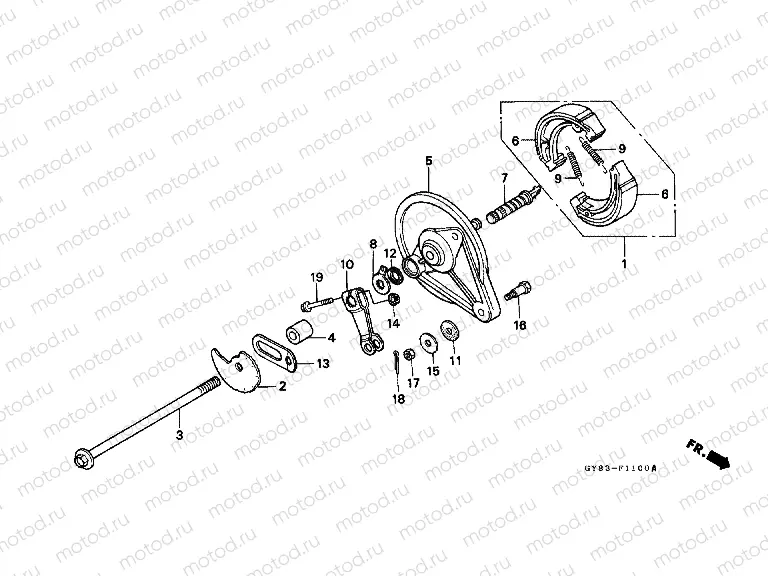 F-11 REAR BRAKE PANEL