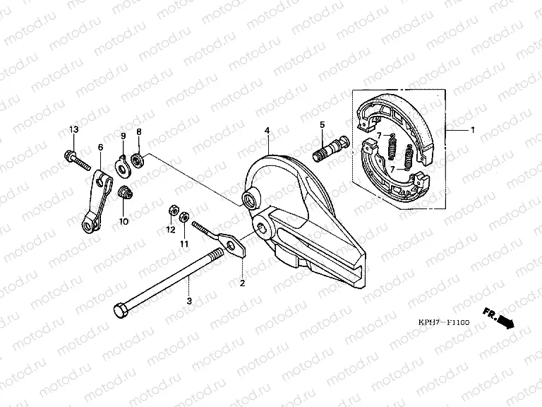 F-11 REAR BRAKE PANEL (ANF1253 / 5 / T5)