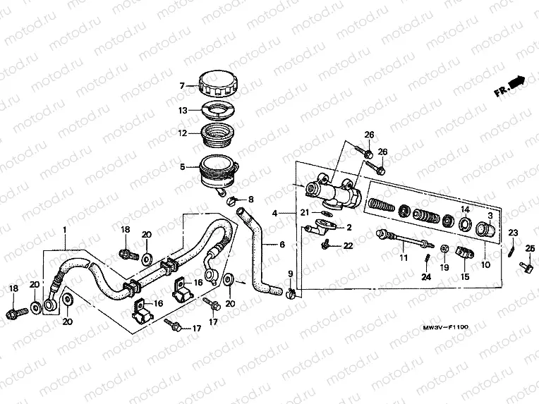 F-11 REAR MAIN BRAKE CYLINDER