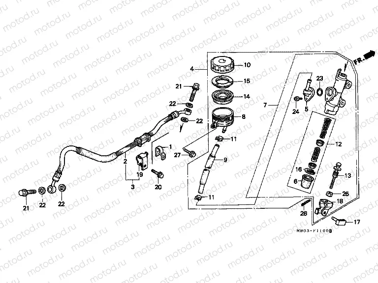 F-11 REAR MAIN BRAKE CYLINDER