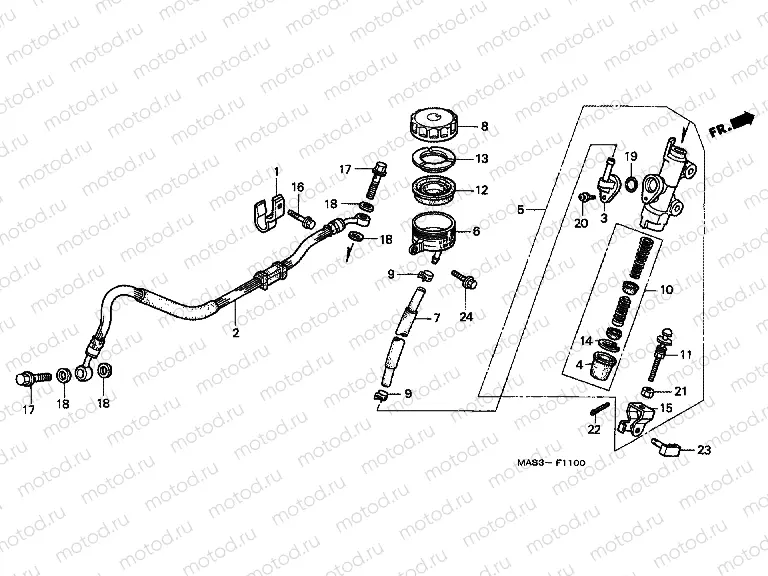 F-11 REAR MAIN BRAKE CYLINDER