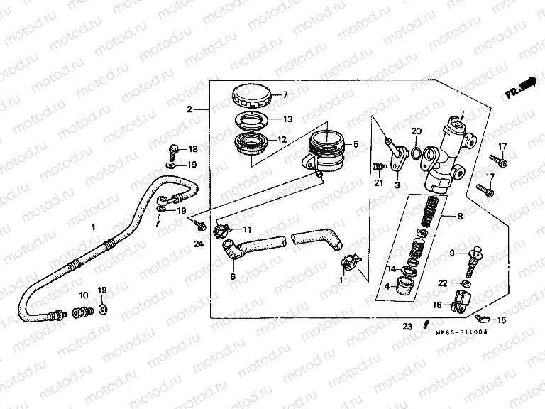 F-11 REAR MAIN BRAKE CYLINDER
