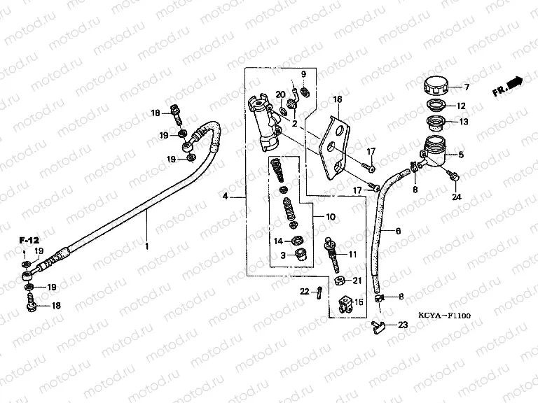 F-11 REAR MAIN BRAKE CYLINDER