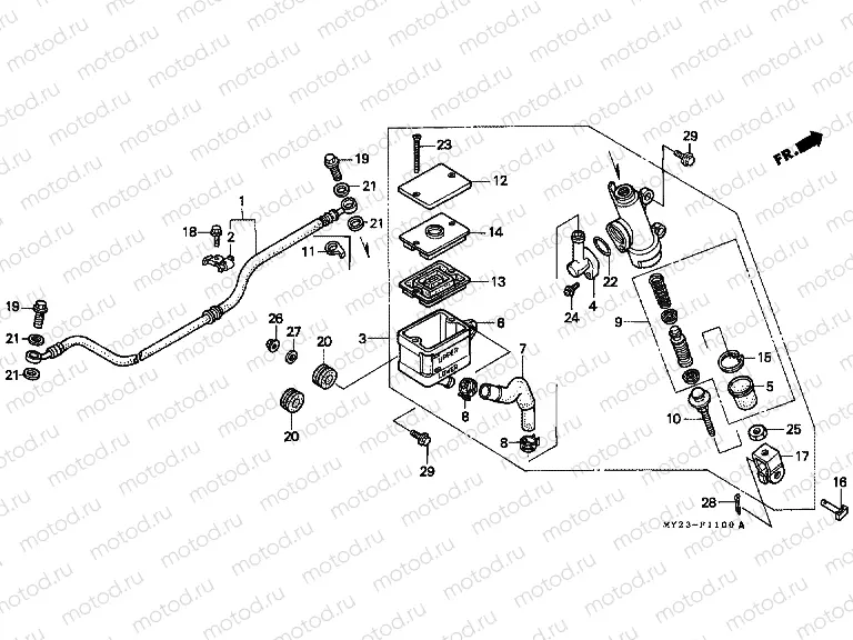 F-11 REAR MAIN BRAKE CYLINDER