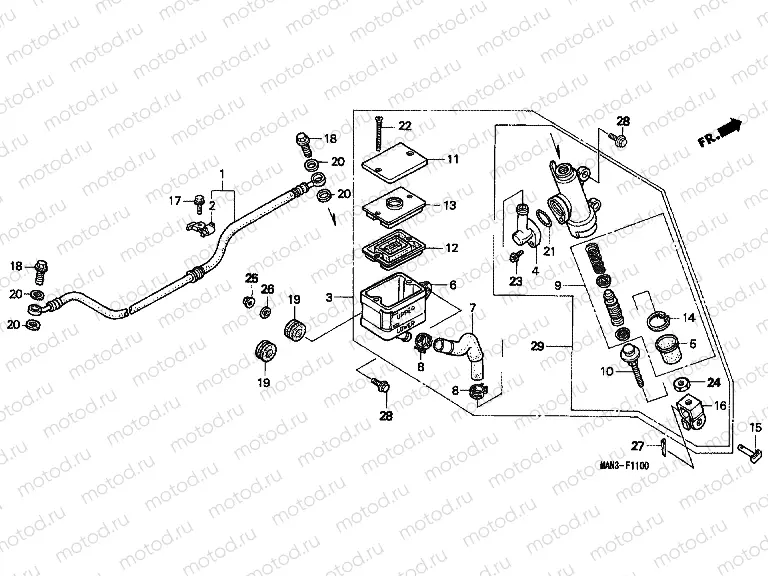 F-11 REAR MAIN BRAKE CYLINDER
