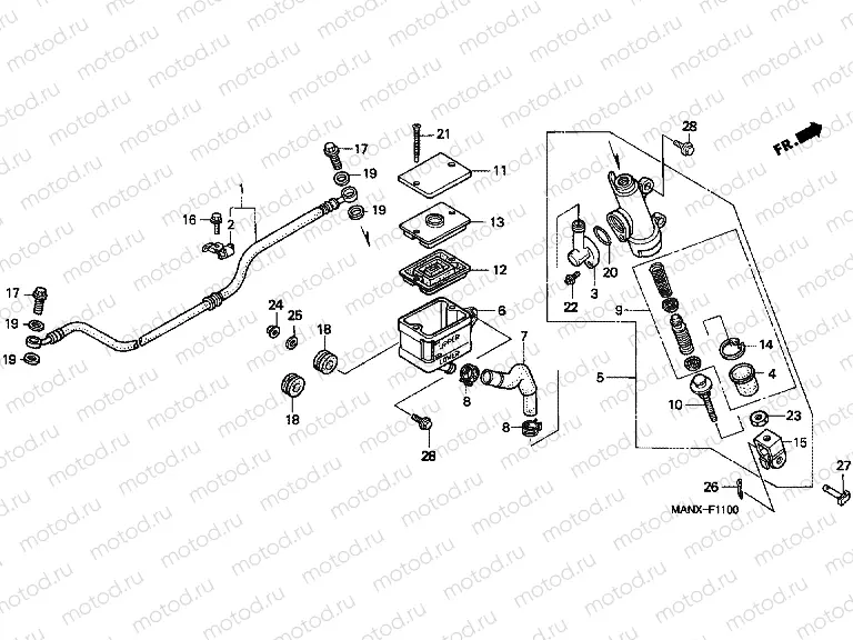 F-11 REAR MAIN BRAKE CYLINDER
