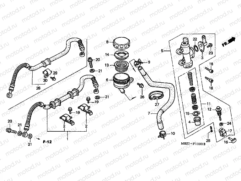 F-11 REAR MAIN BRAKE CYLINDER