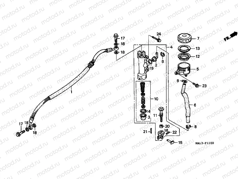 F-11 REAR MAIN BRAKE CYLINDER