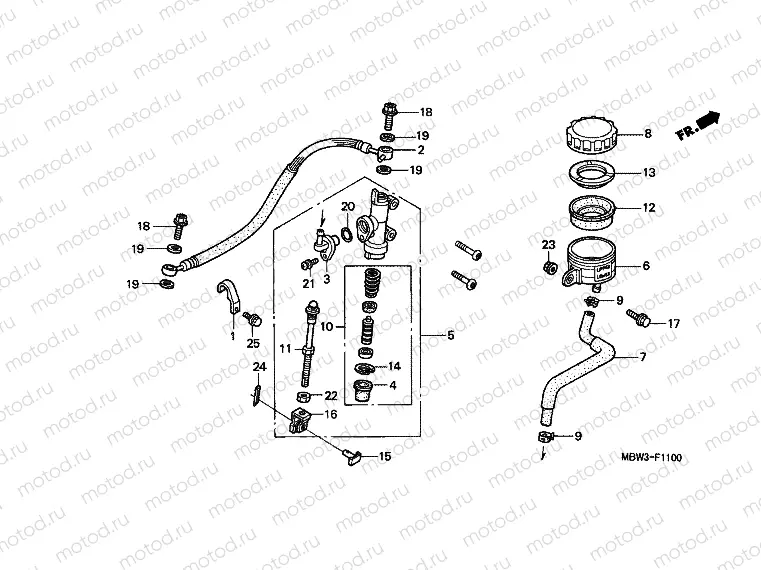 F-11 REAR MAIN BRAKE CYLINDER