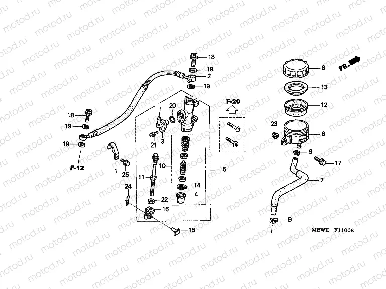 F-11 REAR MAIN BRAKE CYLINDER