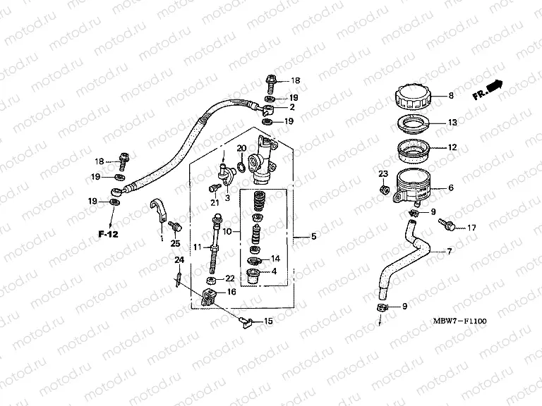 F-11 REAR MAIN BRAKE CYLINDER