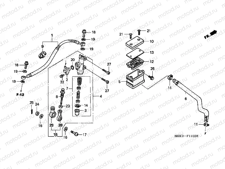 F-11 REAR MAIN BRAKE CYLINDER