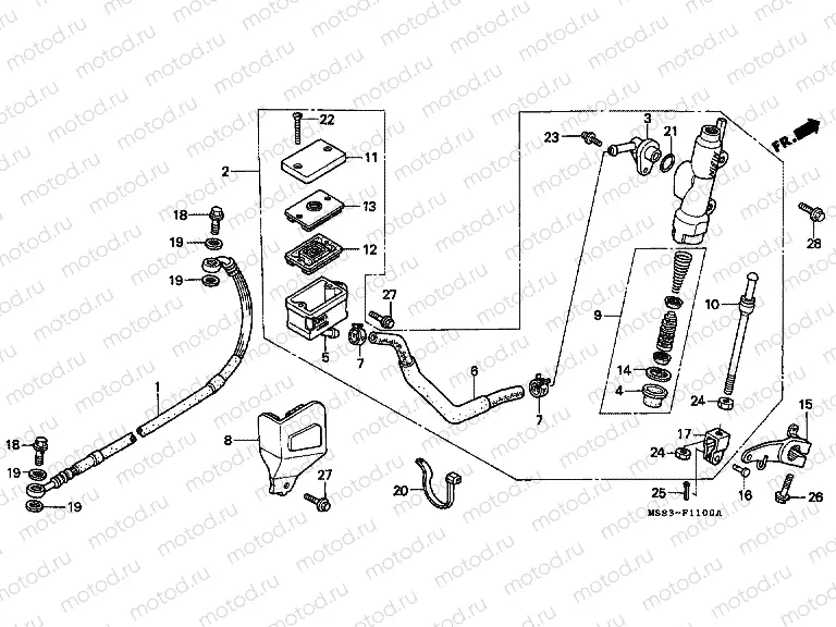 F-11 REAR MAIN BRAKE CYLINDER