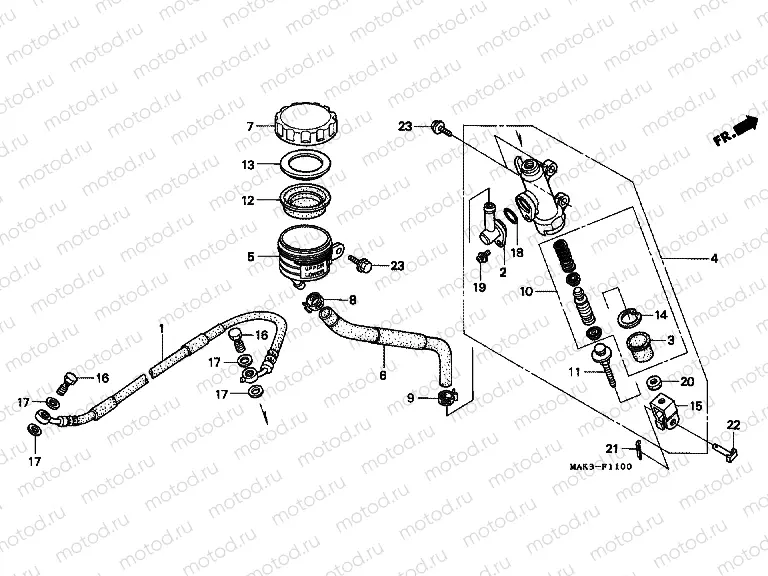 F-11 REAR MAIN BRAKE CYLINDER