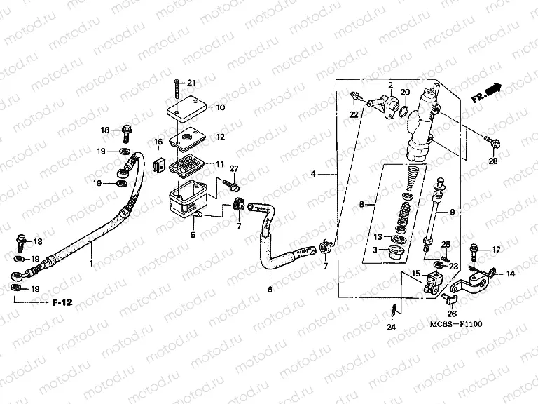 F-11 REAR MAIN BRAKE CYLINDER