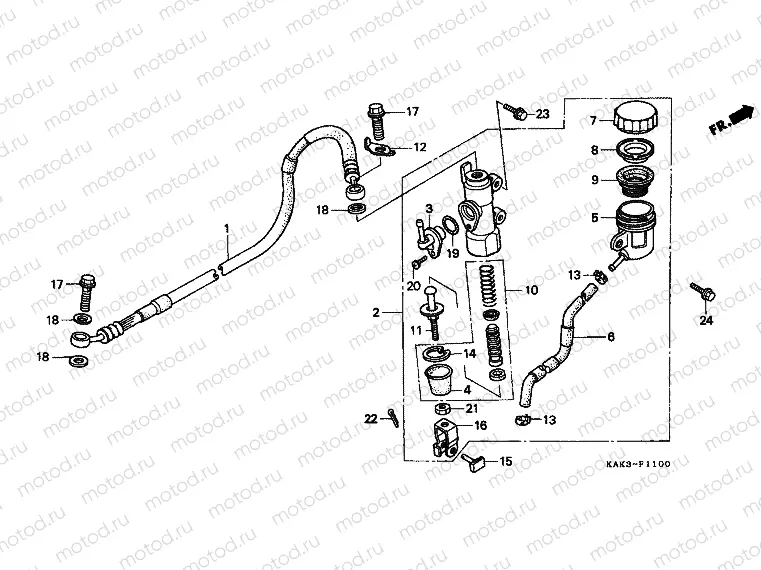F-11 REAR MAIN BRAKE CYLINDER