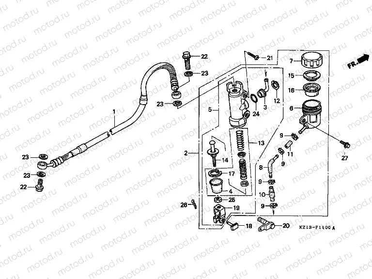 F-11 REAR MAIN BRAKE CYLINDER