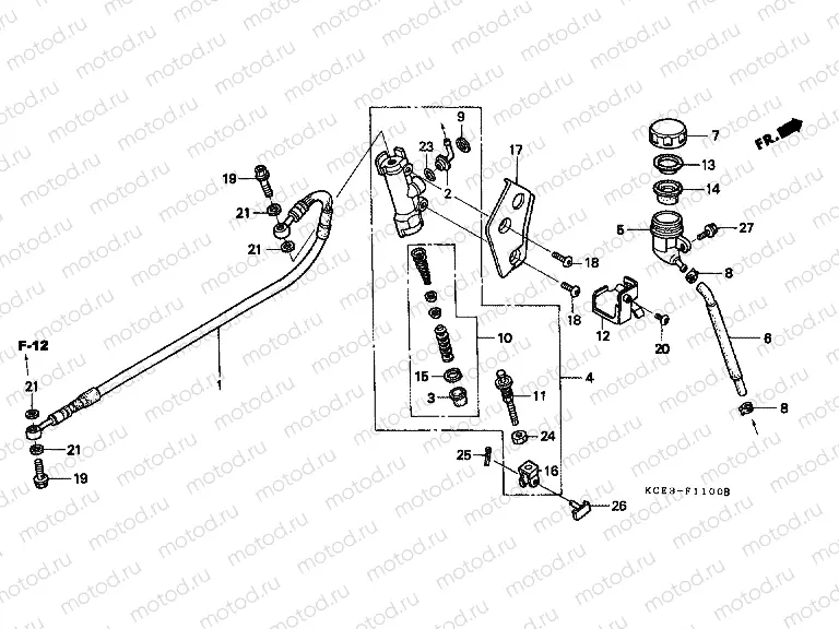 F-11 REAR MAIN BRAKE CYLINDER