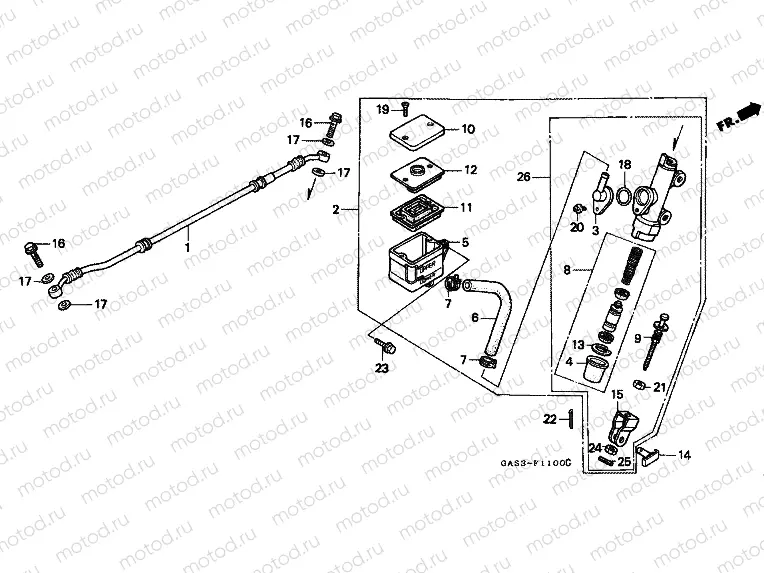 F-11 REAR MAIN BRAKE CYLINDER