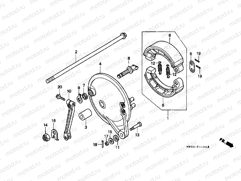 F-11 REAR MAIN BRAKE CYLINDER (CB750)