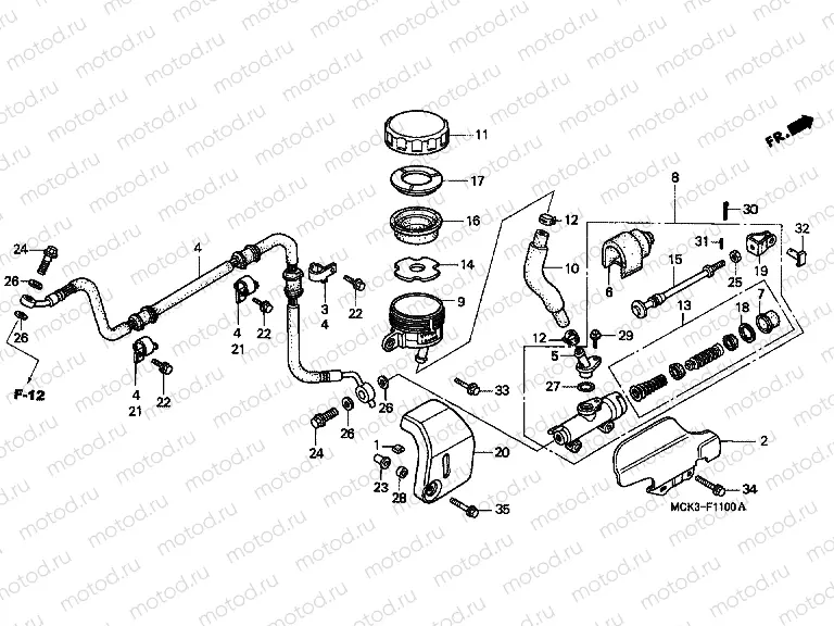 F-11 REAR MASTER CYLINDER