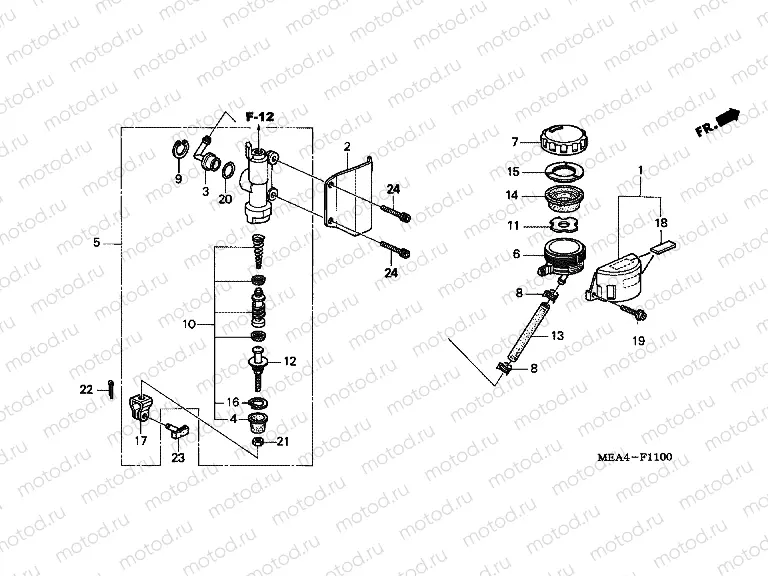 F-11 REAR MASTER CYLINDER