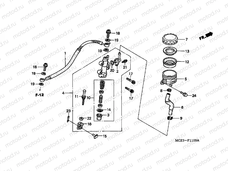 F-11 REAR MASTER CYLINDER