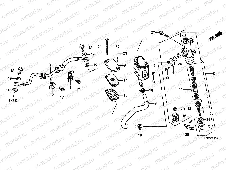 F-11 REAR MASTER CYLINDER