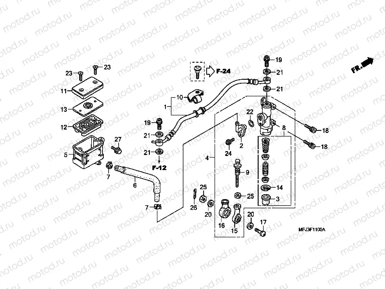 F-11 REAR MASTER CYLINDER (CBR600RR)