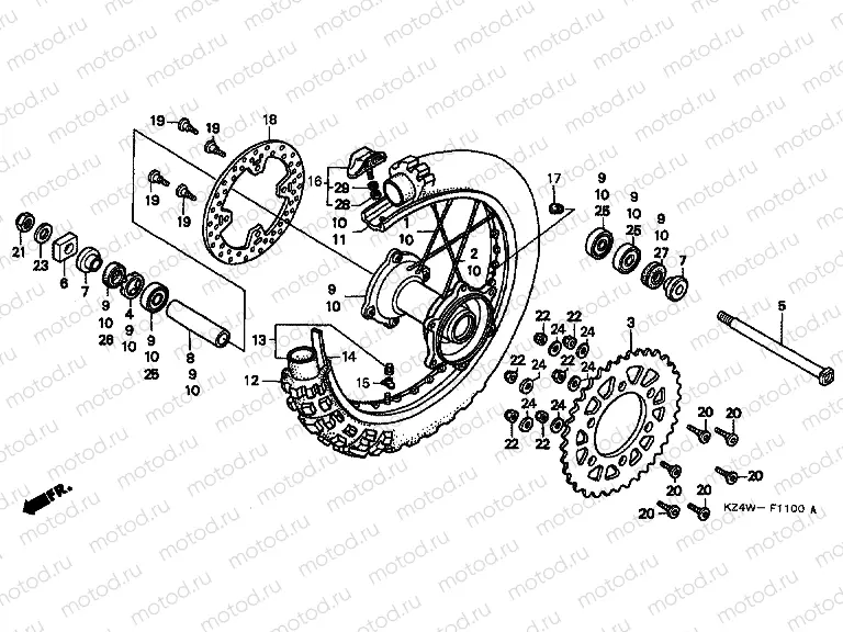 F-11 REAR WHEEL