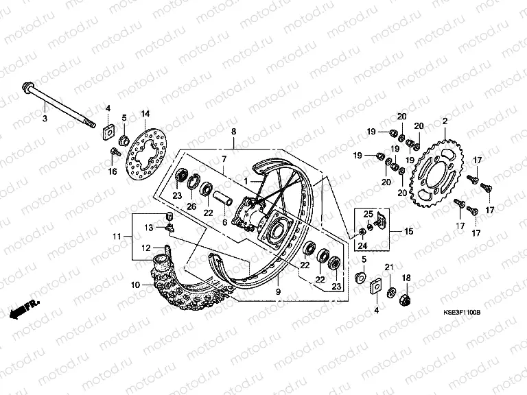 F-11 REAR WHEEL