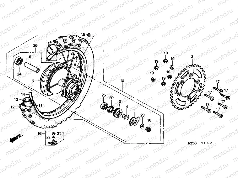 F-11 REAR WHEEL