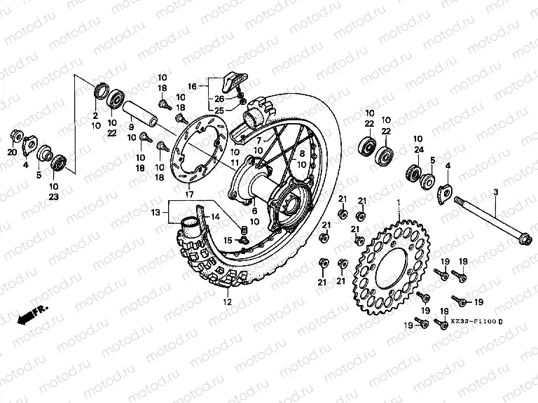 F-11 REAR WHEEL