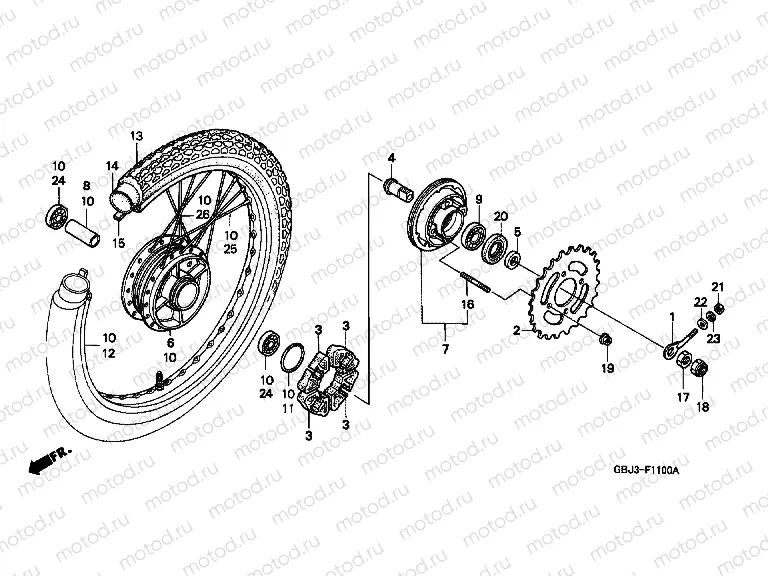 F-11 REAR WHEEL